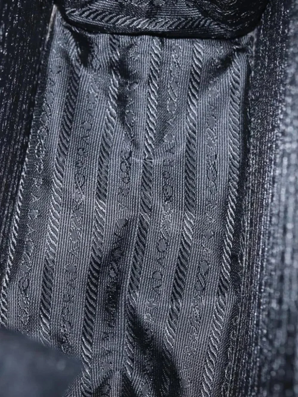 PRADA Hand Bag Suede Black Gold - Picture 13 of 16